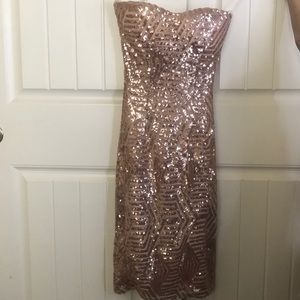 Marley Sequin Strapless Dress
